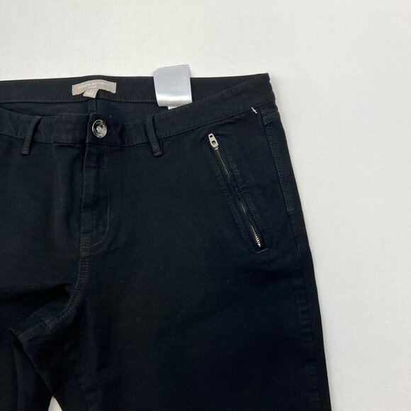 Banana Republic Womens Sloan Ankle Zip Pants Zip Pockets Black Size 14 - Picture 3 of 9